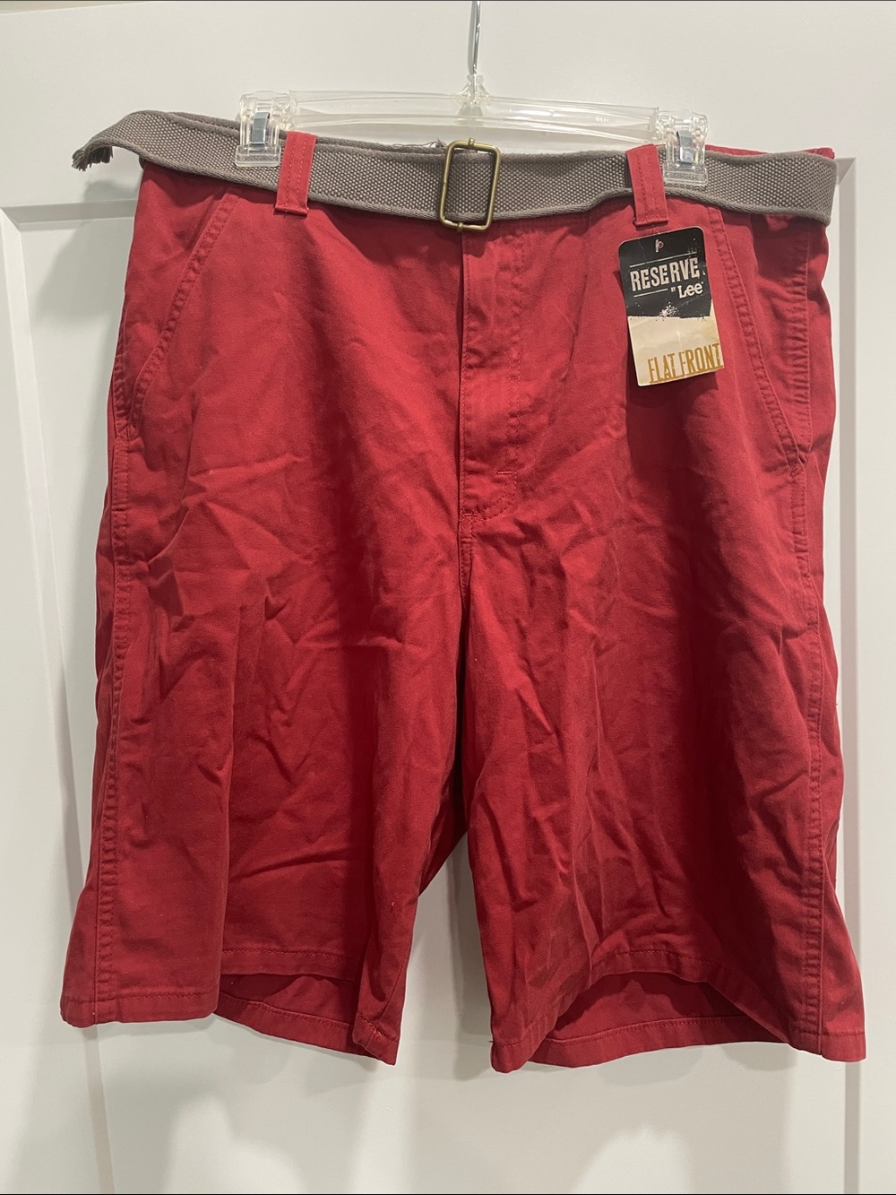 Lee Red Men’s Flat Front Casual Shorts